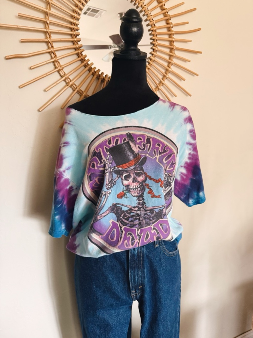Y2K Liquid Blue Grateful Dead Tee
